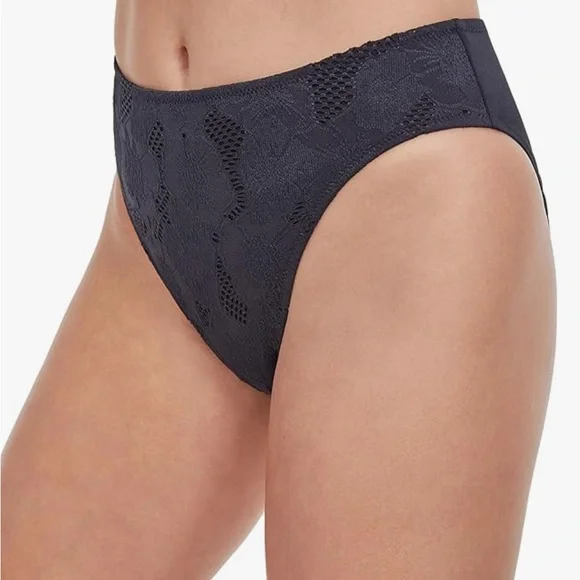 NWT Profile by Gottex Late Bloomer Classic Fit Black Lace Bikini Bottoms Size 12 - Picture 7 of 12